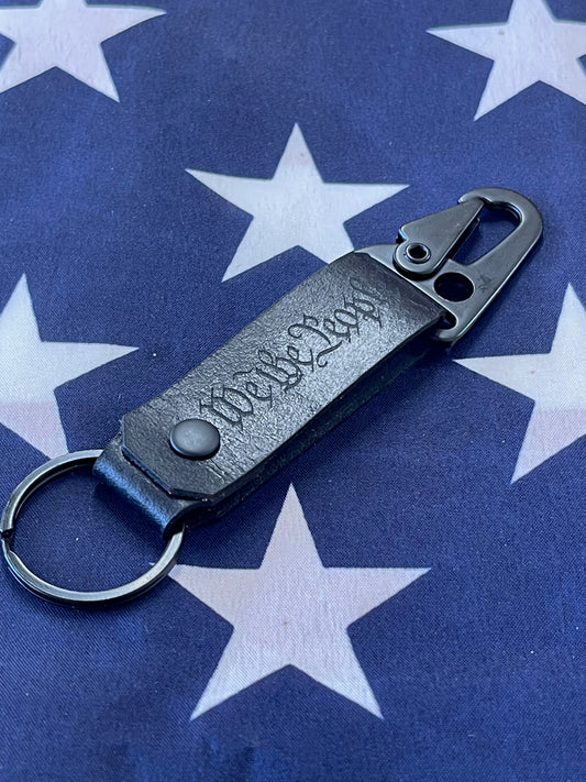 We The People- Leather Keychain