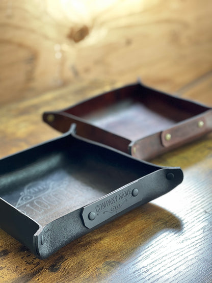 Custom Leather Valet Tray